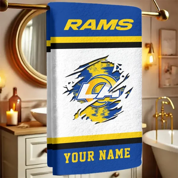 Los Angeles Rams New Bath Towel Custom Any Name Gift For Fan SPTNBATHTOWEL051