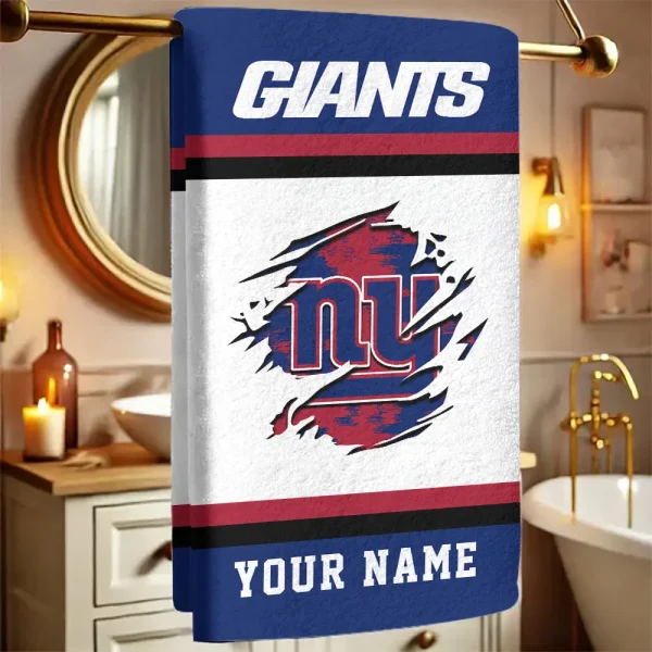 New York Giants New Bath Towel Custom Any Name Gift For Fan SPTNBATHTOWEL056