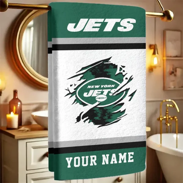 New York Jets New Bath Towel Custom Any Name Gift For Fan SPTNBATHTOWEL057
