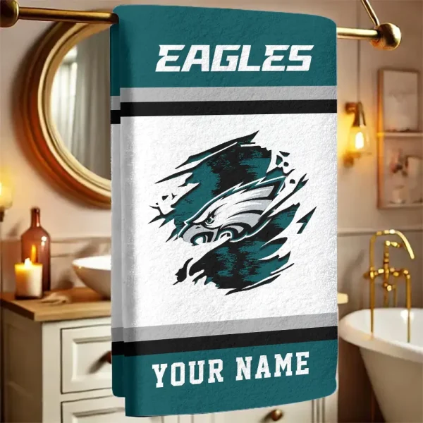 Philadelphia Eagles New Bath Towel Custom Any Name Gift For Fan SPTNBATHTOWEL058