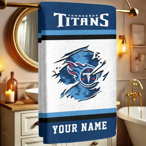 Tennessee Titans New Bath Towel Custom Any Name Gift For Fan SPTNBATHTOWEL063