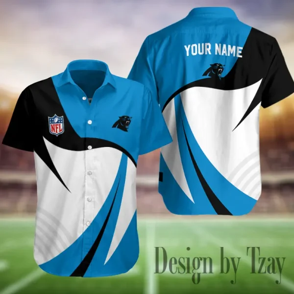 Carolina Panthers Button Shirt Summer Holiday Gift For Sports Enthusiast AZCBS336