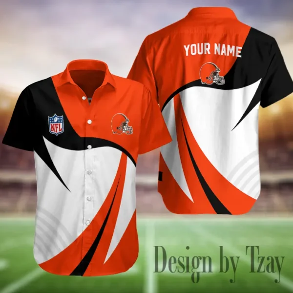Cleveland Browns Button Shirt Summer Holiday Gift For Sports Enthusiast AZCBS339