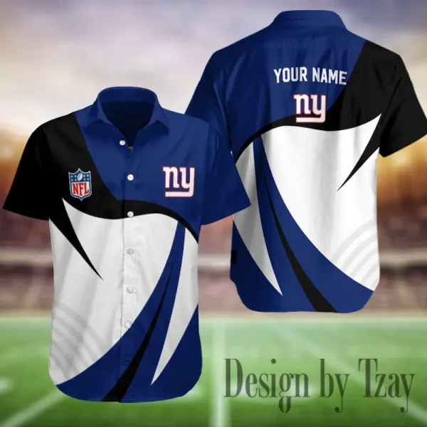 New York Giants Button Shirt Summer Holiday Gift For Sports Enthusiast AZCBS355