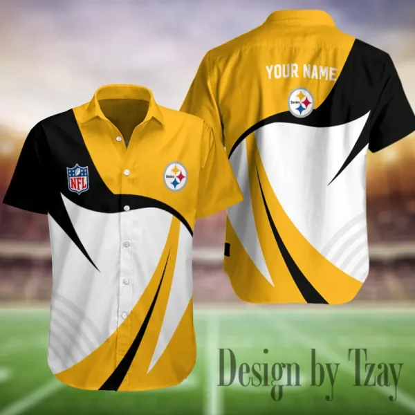 Pittsburgh Steelers Button Shirt Summer Holiday Gift For Sports Enthusiast AZCBS358
