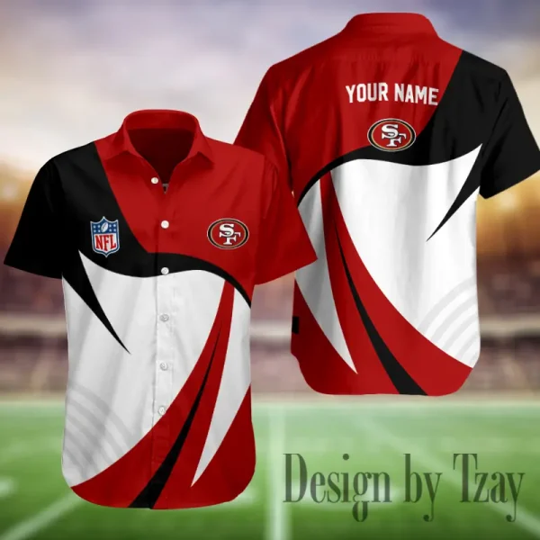 San Francisco 49ers Button Shirt Summer Holiday Gift For Sports Enthusiast AZCBS359