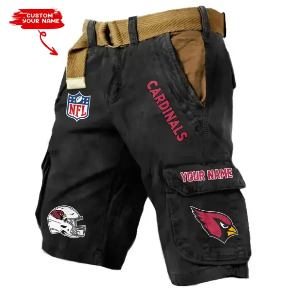 Arizona Cardinals Pocket Print Cargo Shorts (Belt Not Included) trending 2025 S9MCS431 - Image 2