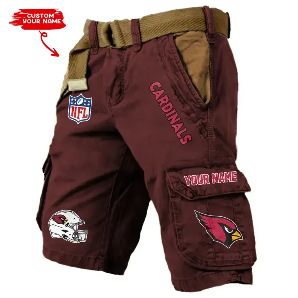 Arizona Cardinals Pocket Print Cargo Shorts (Belt Not Included) trending 2025 S9MCS431 - Image 4