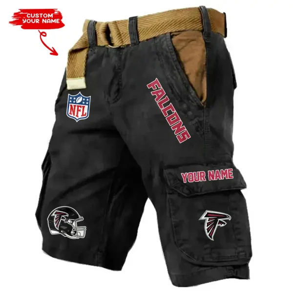 Atlanta Falcons Pocket Print Cargo Shorts (Belt Not Included) trending 2025 S9MCS432