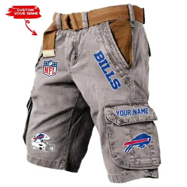 Buffalo Bills Pocket Print Cargo Shorts (Belt Not Included) trending 2025 S9MCS434 - Image 2