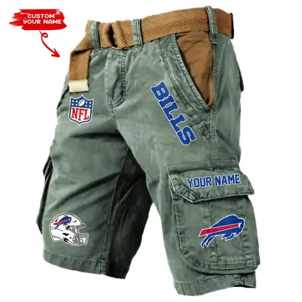 Buffalo Bills Pocket Print Cargo Shorts (Belt Not Included) trending 2025 S9MCS434 - Image 3