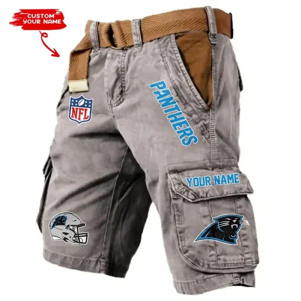 Carolina Panthers Pocket Print Cargo Shorts (Belt Not Included) trending 2025 S9MCS435 - Image 6
