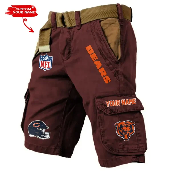 Chicago Bears Pocket Print Cargo Shorts (Belt Not Included) trending 2025 S9MCS436 - Image 4