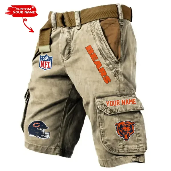 Chicago Bears Pocket Print Cargo Shorts (Belt Not Included) trending 2025 S9MCS436 - Image 5