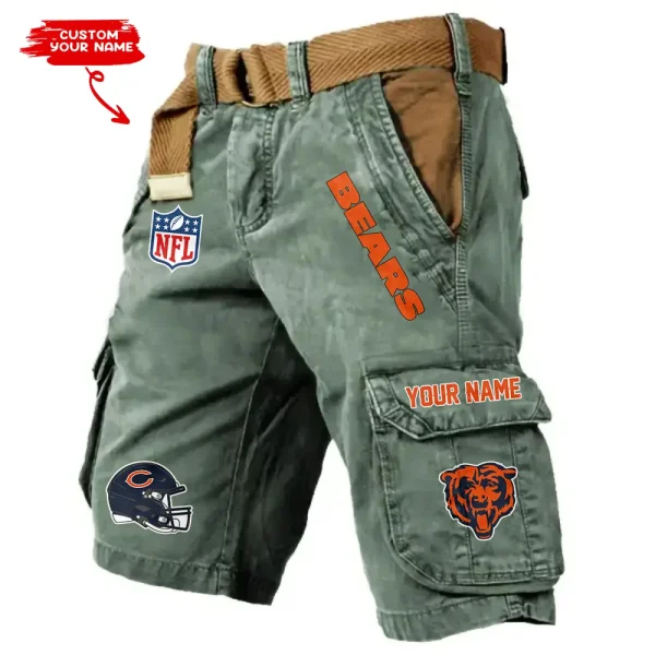 Chicago Bears Pocket Print Cargo Shorts (Belt Not Included) trending 2025 S9MCS436 - Image 6