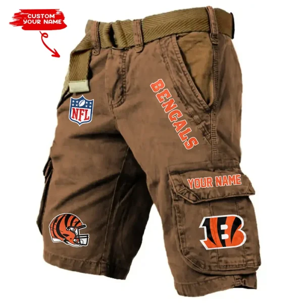 Cincinnati Bengals Pocket Print Cargo Shorts (Belt Not Included) trending 2025 S9MCS437 - Image 4