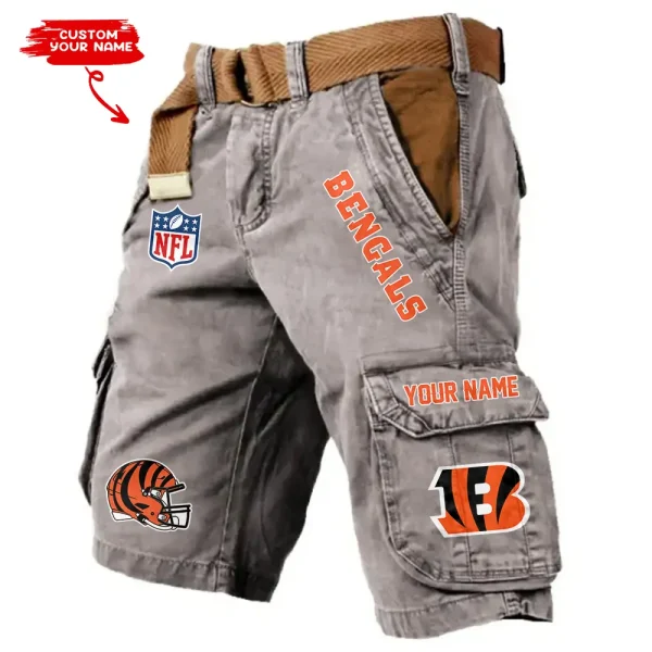 Cincinnati Bengals Pocket Print Cargo Shorts (Belt Not Included) trending 2025 S9MCS437 - Image 5
