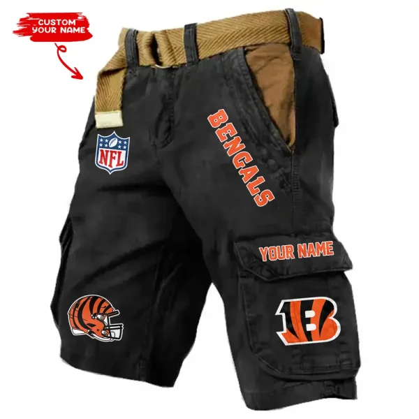 Cincinnati Bengals Pocket Print Cargo Shorts (Belt Not Included) trending 2025 S9MCS437 - Image 6