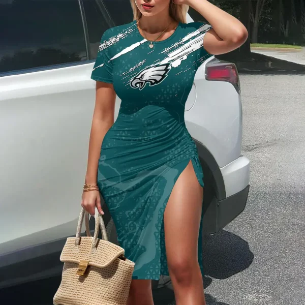 Philadelphia Eagles Women's Slit Bodycon Dress New 2025 S9SBD190