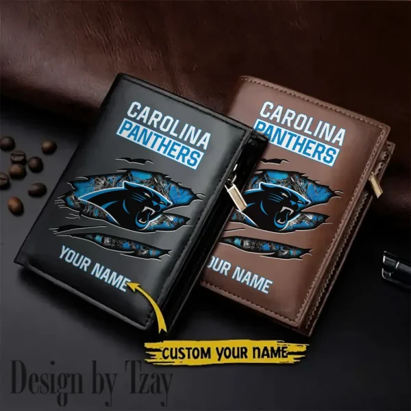Carolina Panthers Men Wallet Pu Leather Gift Purse SPTLVW991