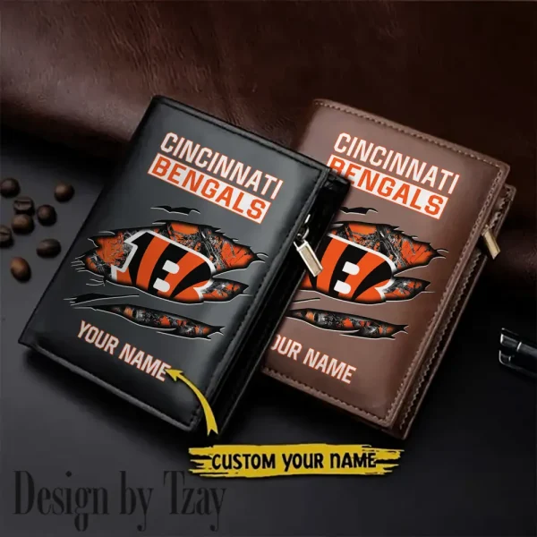 Cincinnati Bengals Men Wallet Pu Leather Gift Purse SPTLVW993