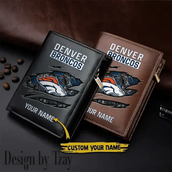 Denver Broncos Men Wallet Pu Leather Gift Purse SPTLVW996