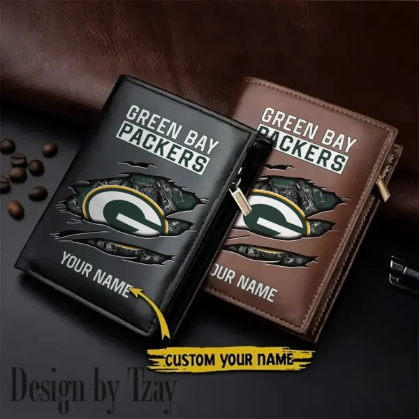 Green Bay Packers Men Wallet Pu Leather Gift Purse SPTLVW998
