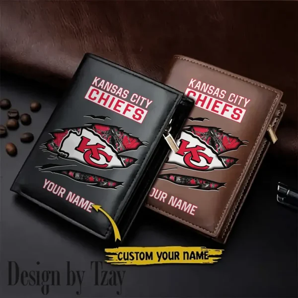 Kansas City Chiefs Men Wallet Pu Leather Gift Purse SPTLVW1002