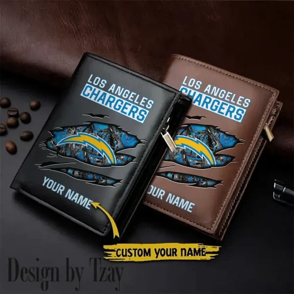 Los Angeles Chargers Men Wallet Pu Leather Gift Purse SPTLVW1004