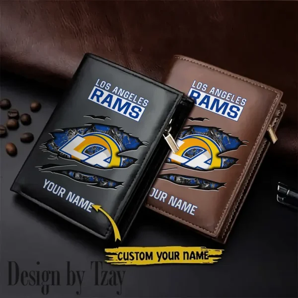Los Angeles Rams Men Wallet Pu Leather Gift Purse SPTLVW1005