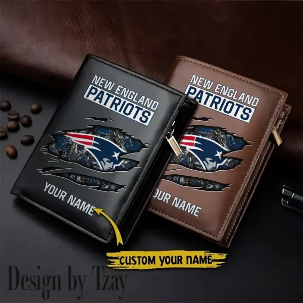 New England Patriots Men Wallet Pu Leather Gift Purse SPTLVW1008