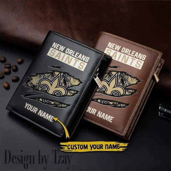 New Orleans Saints Men Wallet Pu Leather Gift Purse SPTLVW1009