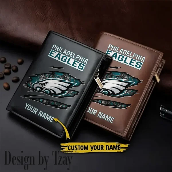 Philadelphia Eagles Men Wallet Pu Leather Gift Purse SPTLVW1012