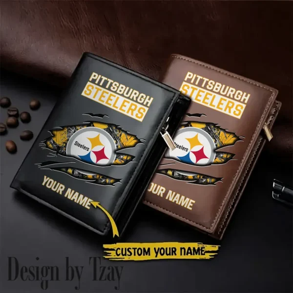 Pittsburgh Steelers Men Wallet Pu Leather Gift Purse SPTLVW1013