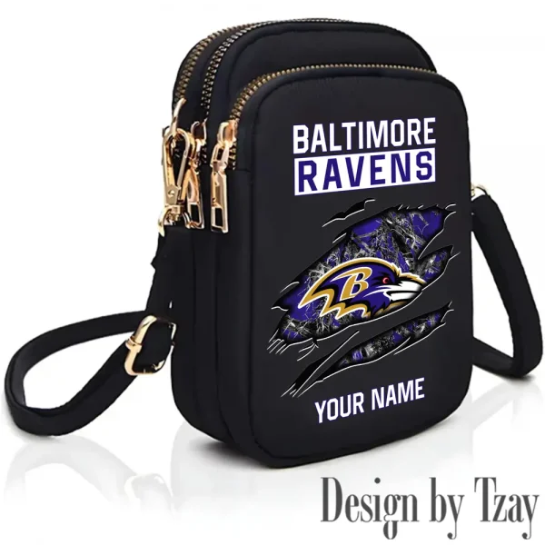 Baltimore Ravens Cute Shoulder Bag With Colorful Canvas Zipper Printed S9CBB522