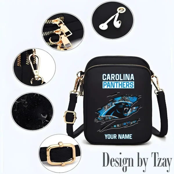 Carolina Panthers Cute Shoulder Bag With Colorful Canvas Zipper Printed S9CBB524
