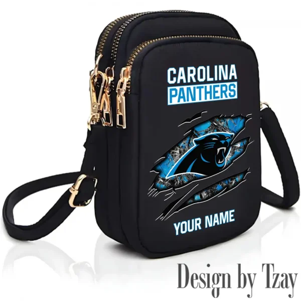 Carolina Panthers Cute Shoulder Bag With Colorful Canvas Zipper Printed S9CBB524 - Image 2