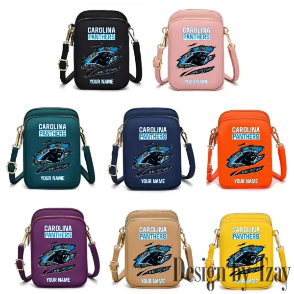 Carolina Panthers Cute Shoulder Bag With Colorful Canvas Zipper Printed S9CBB524 - Image 3