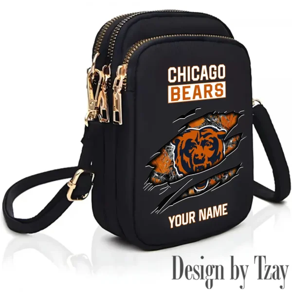 Chicago Bears Cute Shoulder Bag With Colorful Canvas Zipper Printed S9CBB525 - Image 2