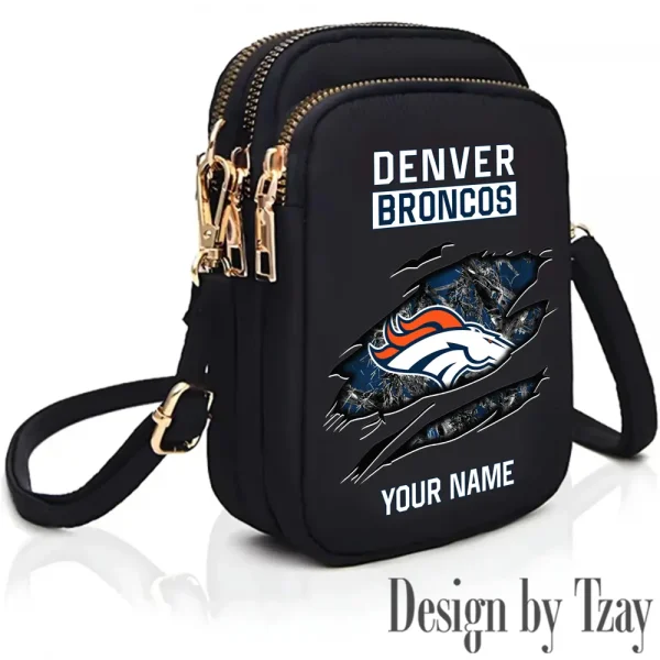Denver Broncos Cute Shoulder Bag With Colorful Canvas Zipper Printed S9CBB529 - Image 2