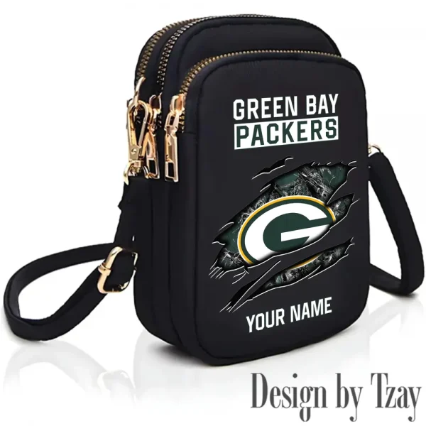 Green Bay Packers Cute Shoulder Bag With Colorful Canvas Zipper Printed S9CBB531