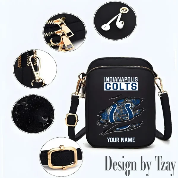 Indianapolis Colts Cute Shoulder Bag With Colorful Canvas Zipper Printed S9CBB533 - Image 3