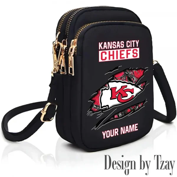 Kansas City Chiefs Cute Shoulder Bag With Colorful Canvas Zipper Printed S9CBB535 - Image 3