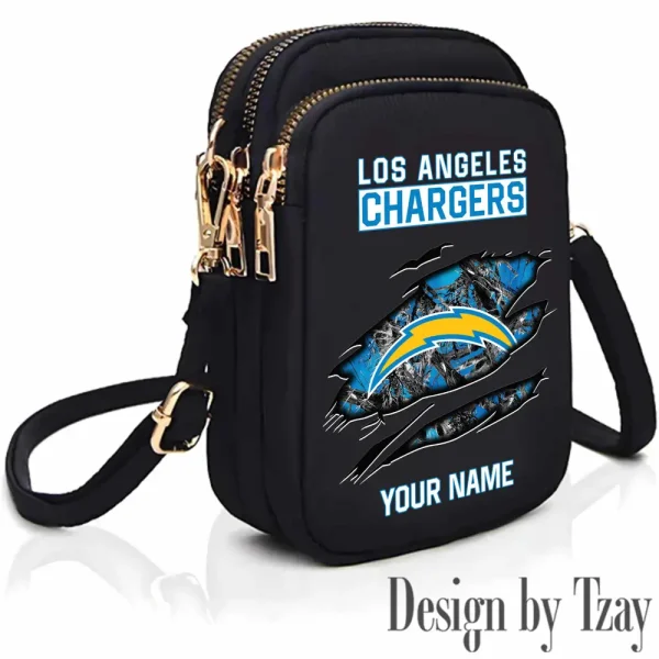 Los Angeles Chargers Cute Shoulder Bag With Colorful Canvas Zipper Printed S9CBB537 - Image 2