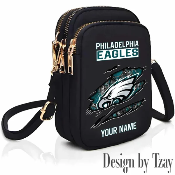 Philadelphia Eagles Cute Shoulder Bag With Colorful Canvas Zipper Printed S9CBB545 - Image 2