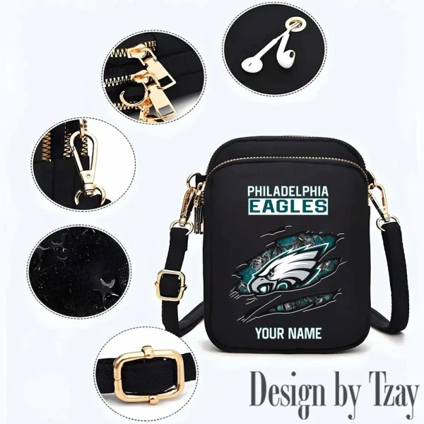 Philadelphia Eagles Cute Shoulder Bag With Colorful Canvas Zipper Printed S9CBB545 - Image 3
