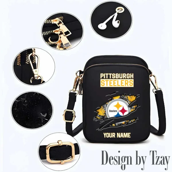 Pittsburgh Steelers Cute Shoulder Bag With Colorful Canvas Zipper Printed S9CBB546