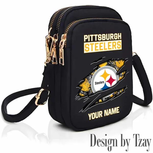 Pittsburgh Steelers Cute Shoulder Bag With Colorful Canvas Zipper Printed S9CBB546 - Image 3