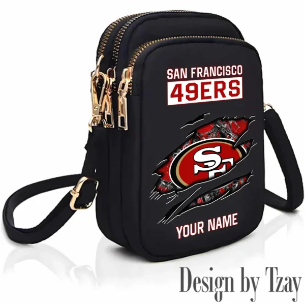 San Francisco 49ers Cute Shoulder Bag With Colorful Canvas Zipper Printed S9CBB547