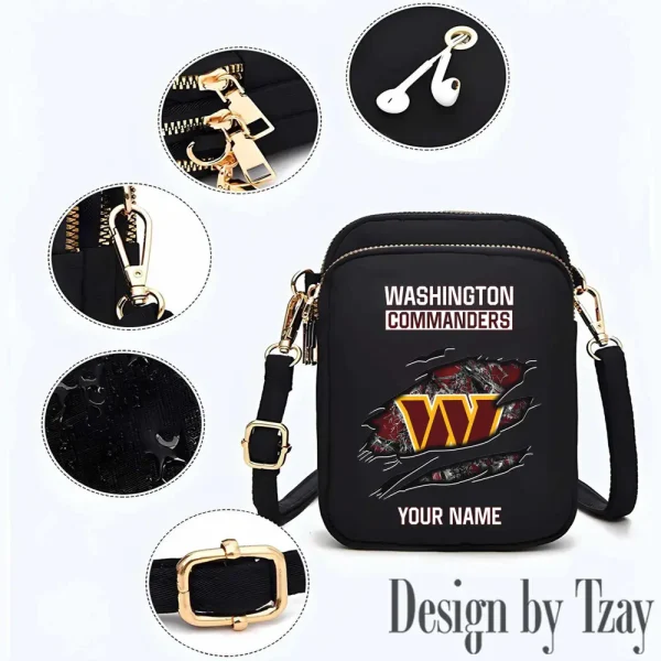Washington Commanders Cute Shoulder Bag With Colorful Canvas Zipper Printed S9CBB551 - Image 2